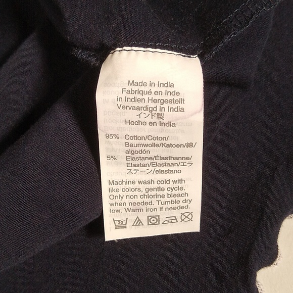 J. Crew navy blue tank top lettuce edge pajama top M - Picture 7 of 8